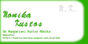 monika kustos business card