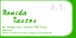 monika kustos business card